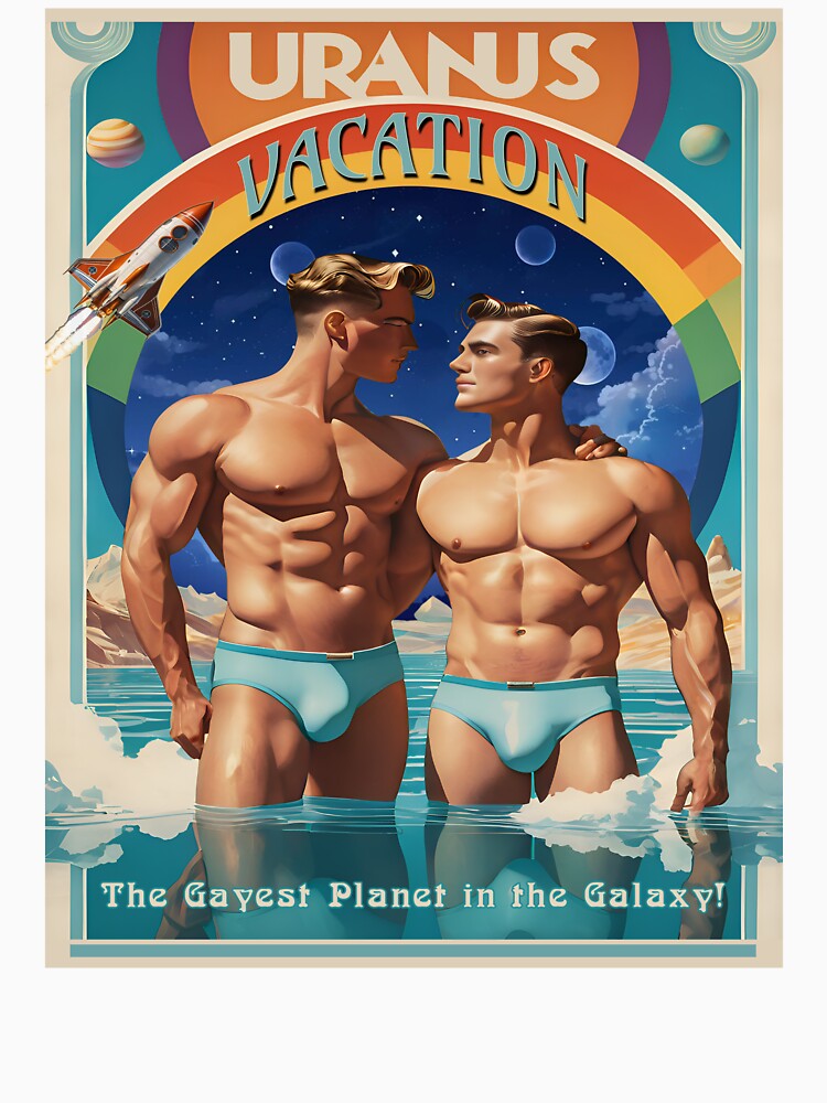 Uranus Vacation Art Nouveau Travel Poster by Live Out Gear