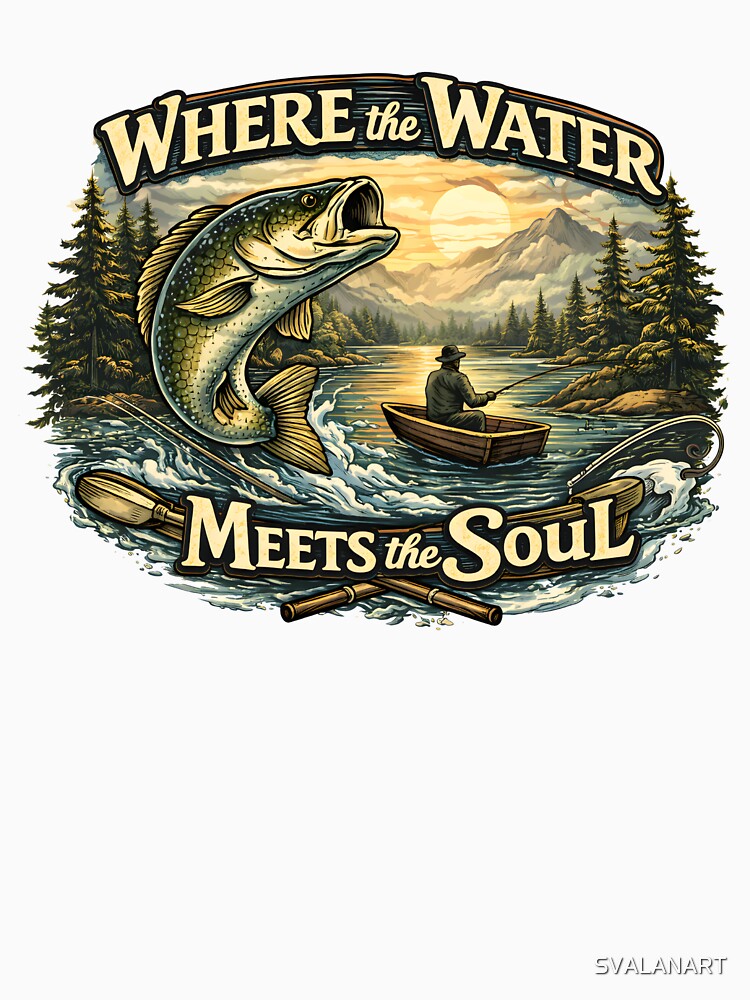 Where the Water Meets the Soul – Spiritual Fishing Nature Art by SVALANART