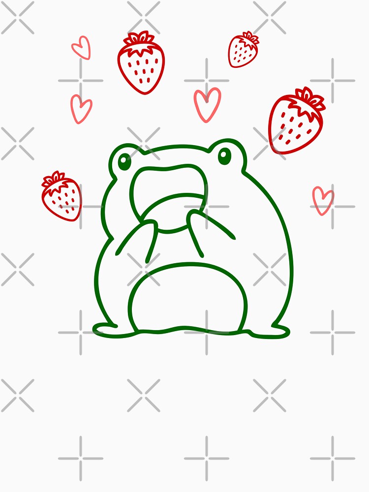 Frog Aesthetic Frog Pun Cottagecore Cottage Core Kawaii Frog Cottagecore Strawberry Frog by CaitU