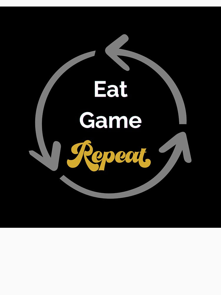Eat game repeat gaming typography by Krishnacre8