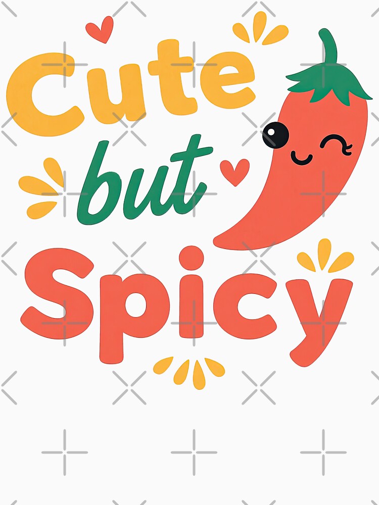 Cute But Spicy Funny Chili Pepper Quote Design by ArtfulWeave