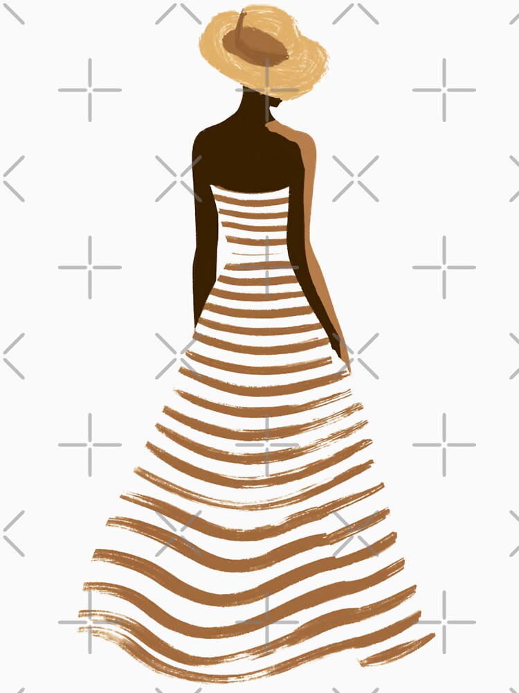 Lady on a Dress - Boho Art by Sketch-Shack