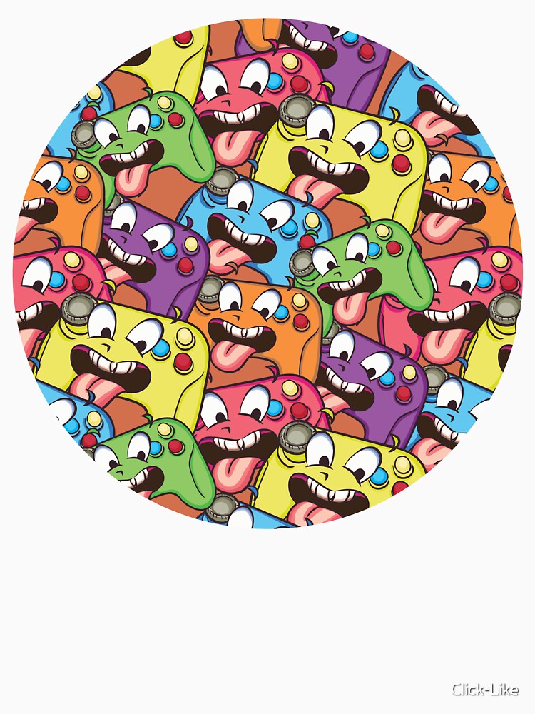 Colorful Controllers Gamer Pattern by Click-Like