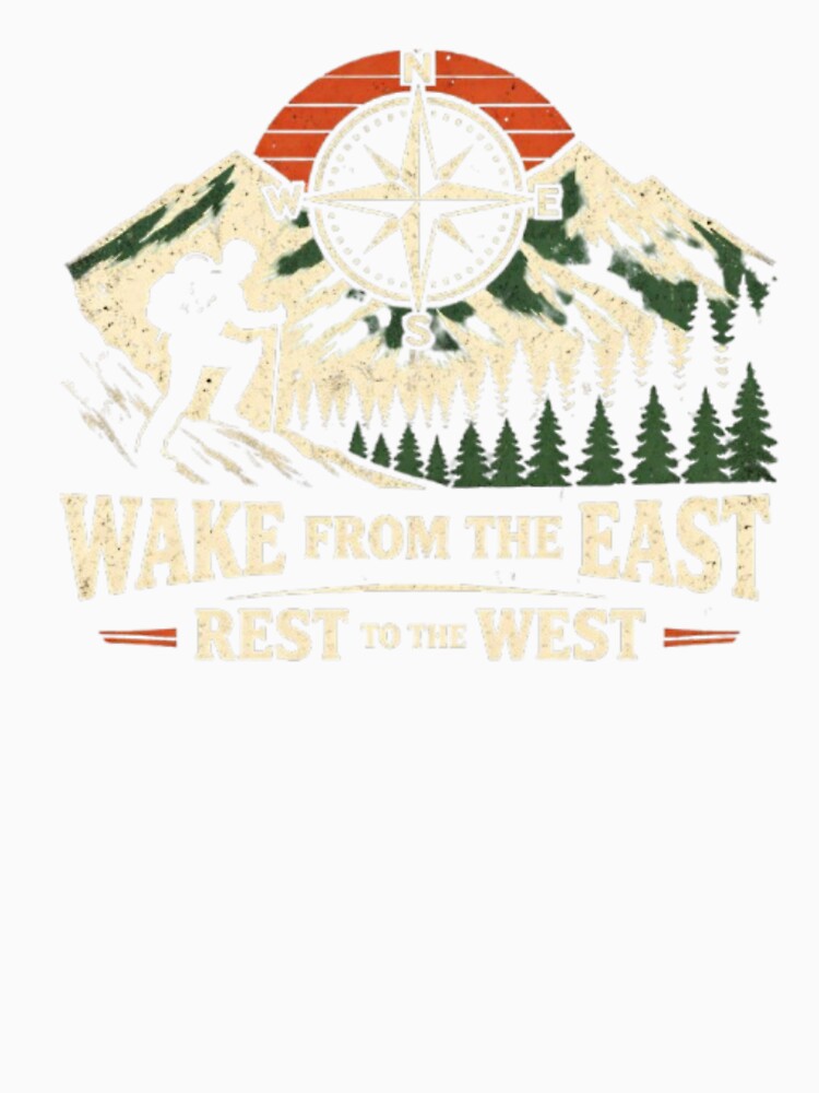 Wake from the East rest to the West - vintage hiking t-shirt by Obiechefu