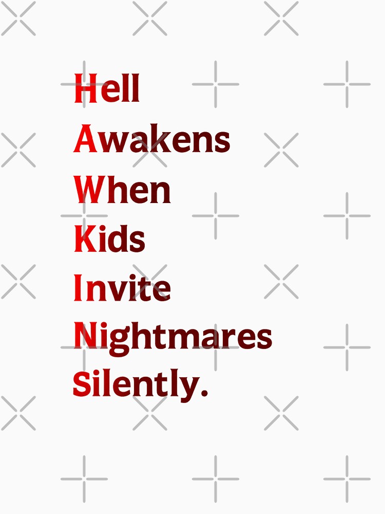 HAWKINS Acrostic – Stranger Horror Neon Style by Paulina Szymoniak