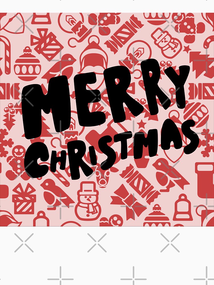 Cute Christmas Pattern - With Santa Stocking Reindeer Snowman Gingerbread Man Holiday Tree by Vibbin4Life33