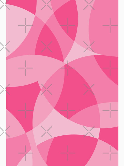 Abstract geometric design featuring overlapping pink by ploen kongsuwan
