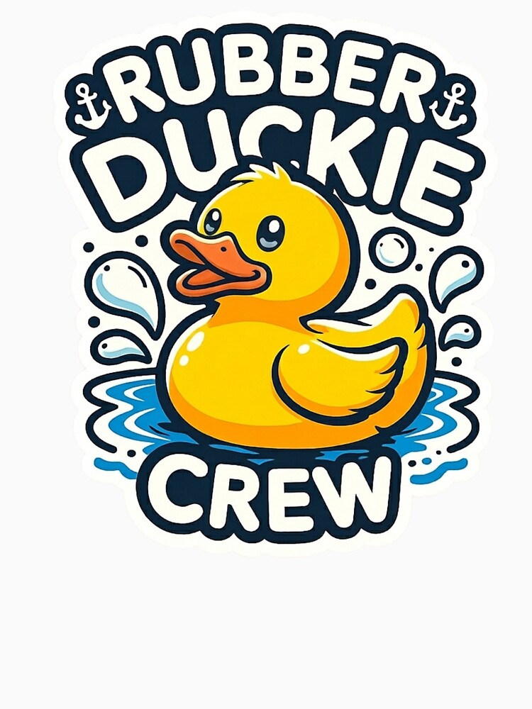 Rubber Duckie Crew Unisex Casual T‑Shirt – Funny Nautical Design by MerchlyMike