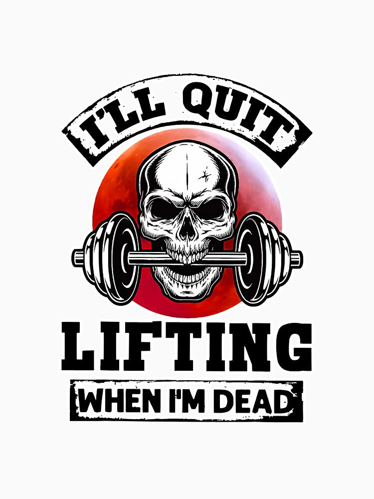 Ill Quit Lifting When Im Dead Skull by SkyCloudBlue