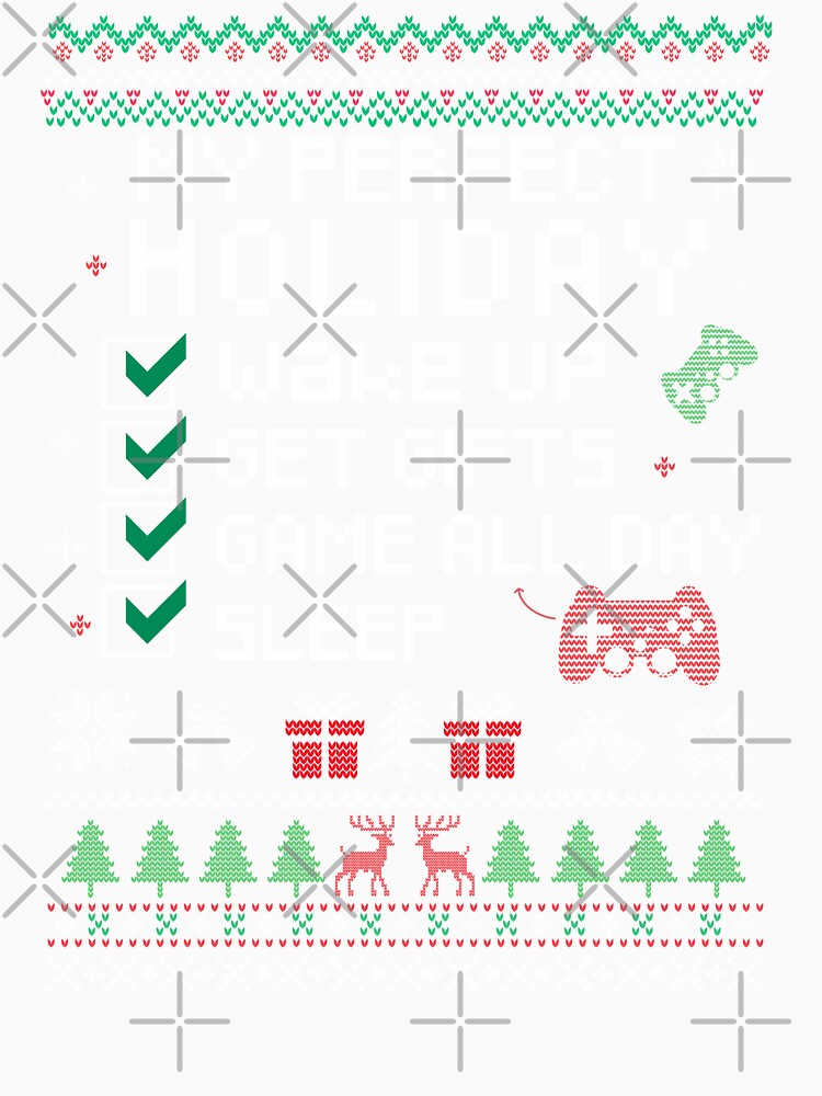 My Perfect Holiday Video Games Funny Cool Gamer Gift Ugly Christmas Party by FunSilly