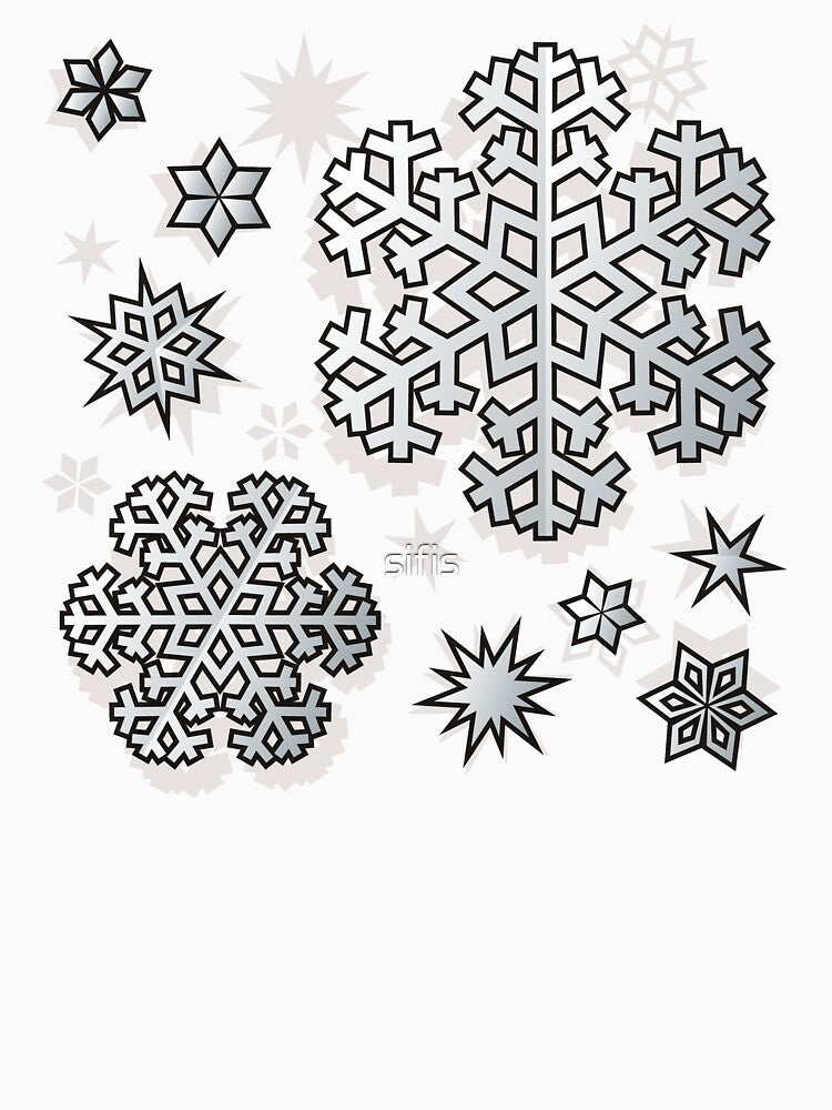 Snowflakes Pattern on Midnight Blue by sifis
