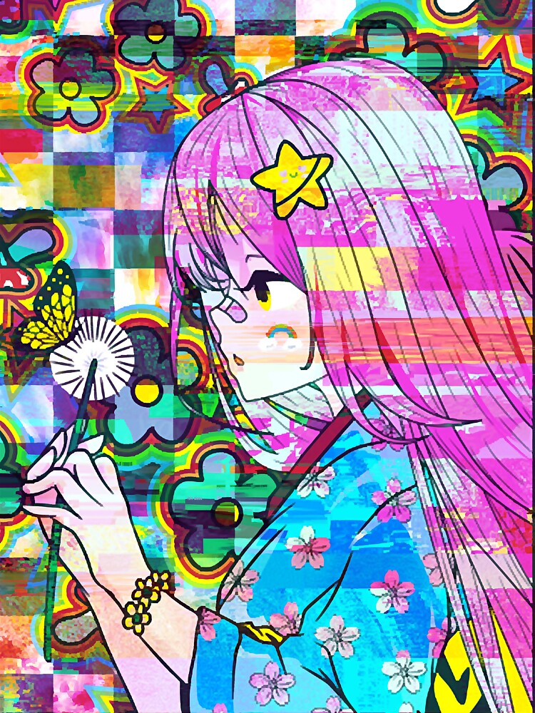 Kidcore Aesthetic Vaporwave Anime Girl Cottagecore by mdbau