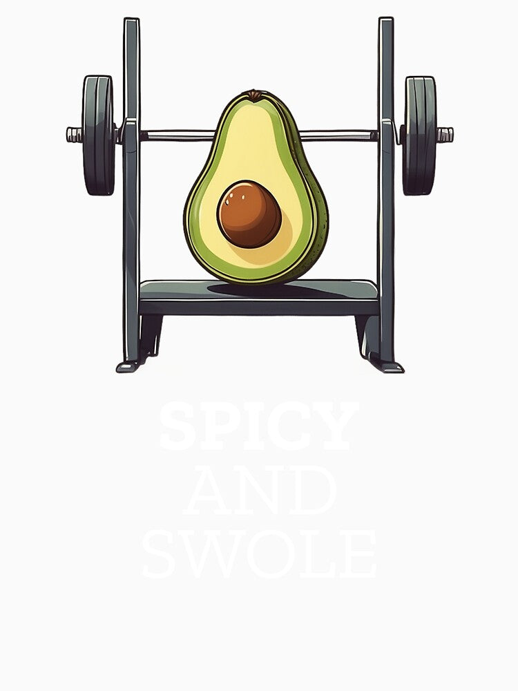 Spicy and Swole Avocado Gym TShirt by LoganMason24