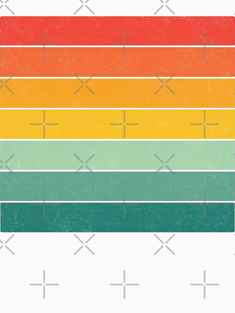 Vintage Retro Color Stripes Pattern by ArtfulWeave