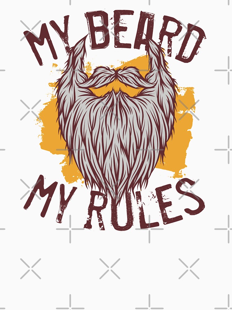 My Beard My Rules Barber Vintage Barbershop Retro Illustration by MemphisCenter