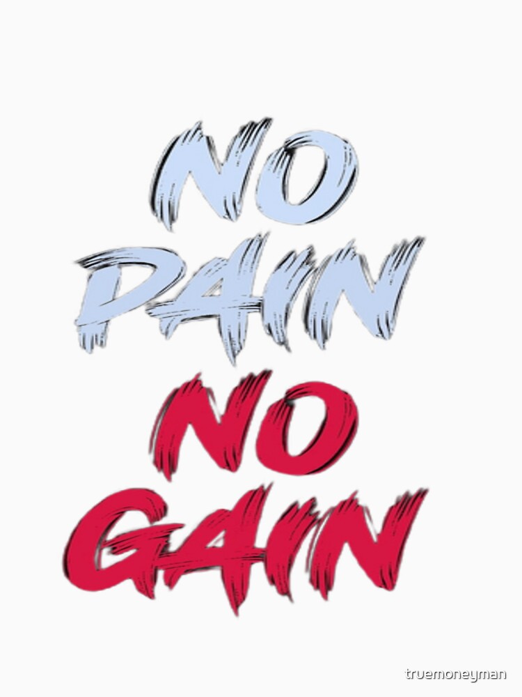 No pain, no gain gym motivation workout motivation illustration premium design by truemoneyman