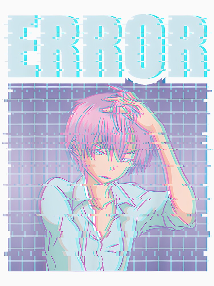Glitched Aesthetic Error Boy Anime Art By Merch, Limited Edition, Perfect Gift For You And Friends by luanajardelp
