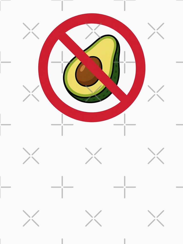 No Avocado Funny Avocado Lover Anti Avocado Design by MonkiFlipp