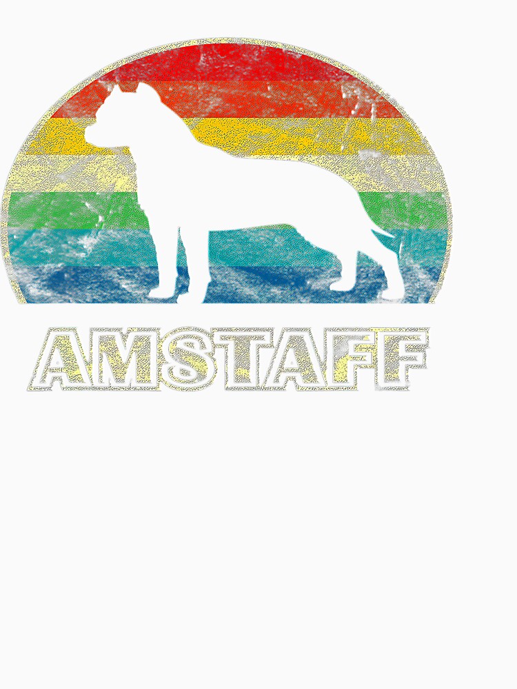 Amstaff Vintage Style Dog Love Tee Gift Love by BargerStore