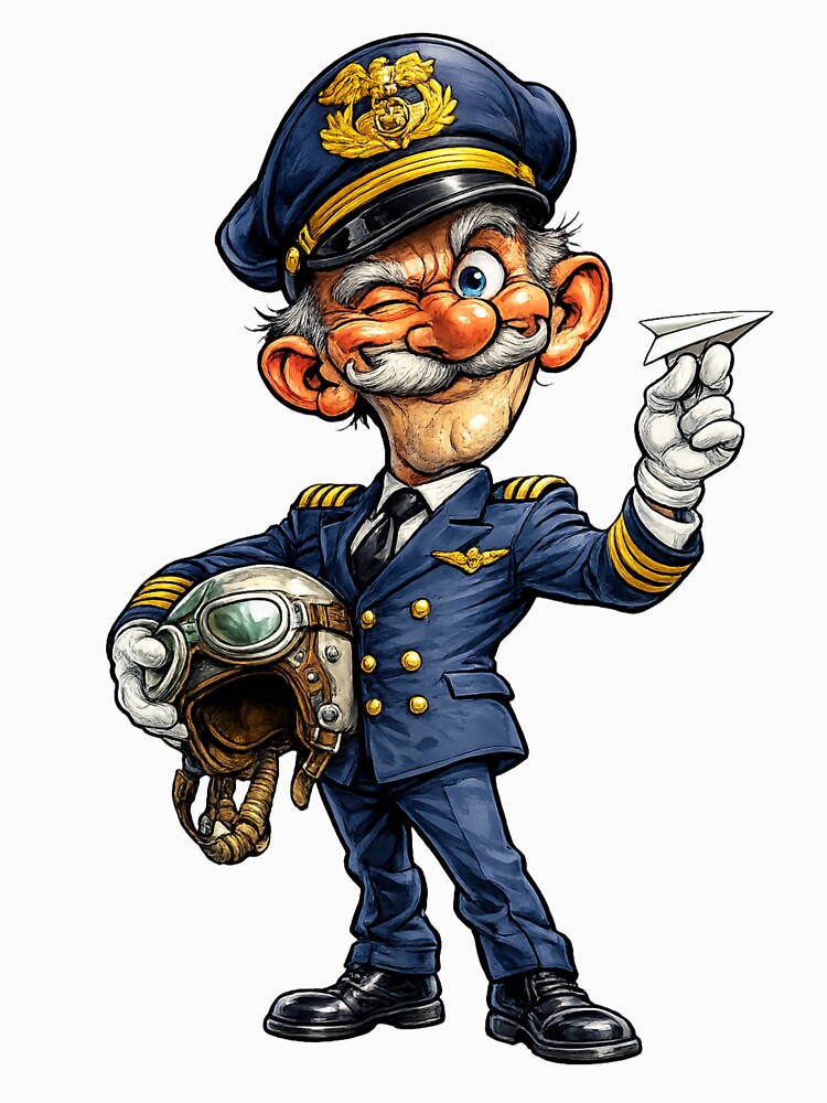Pilot Cartoon by AlexLineArt