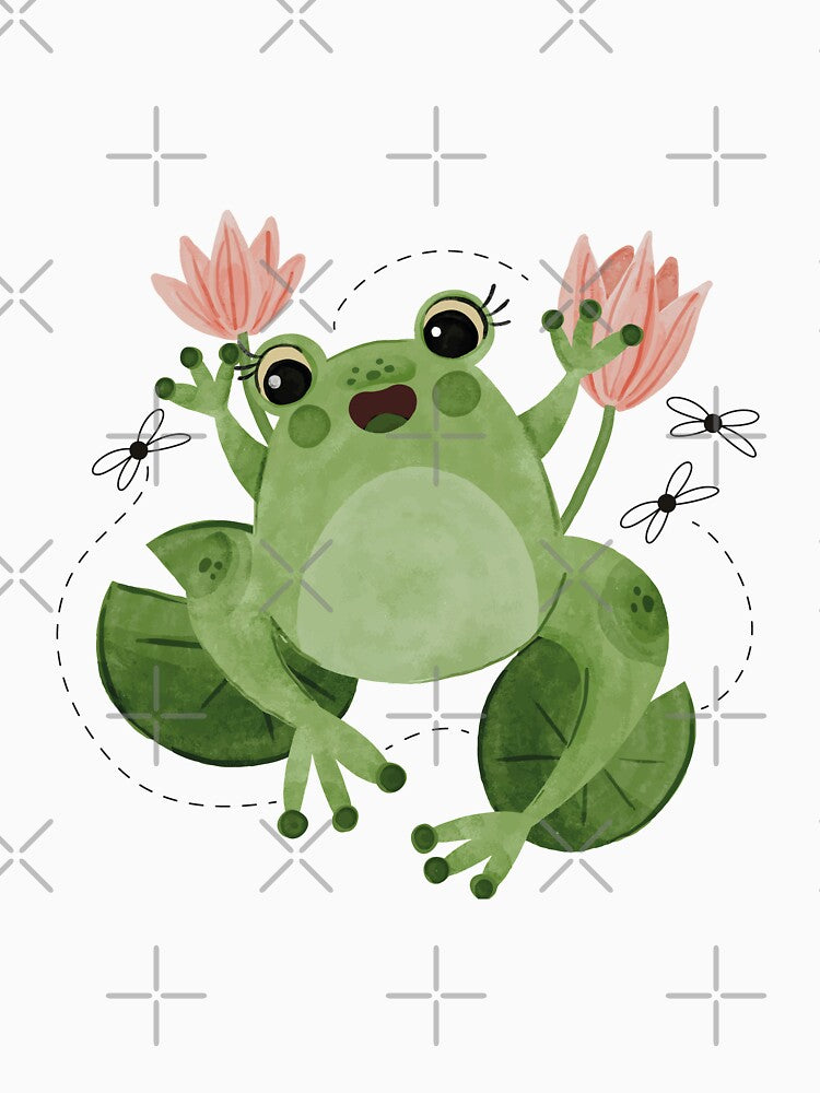 Cute Cottagecore Aesthetic Frog by FreeMood