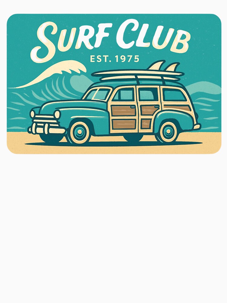 Retro Surf Club Vintage Woody Wagon by CREATIVO STUDIO