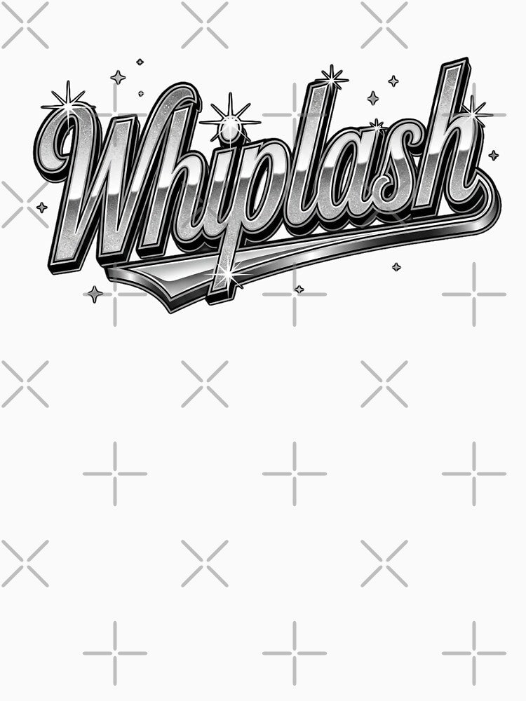 Whiplash Chrome Varsity Typography | aespa Inspired Y2K Metallic Design by Meivelle
