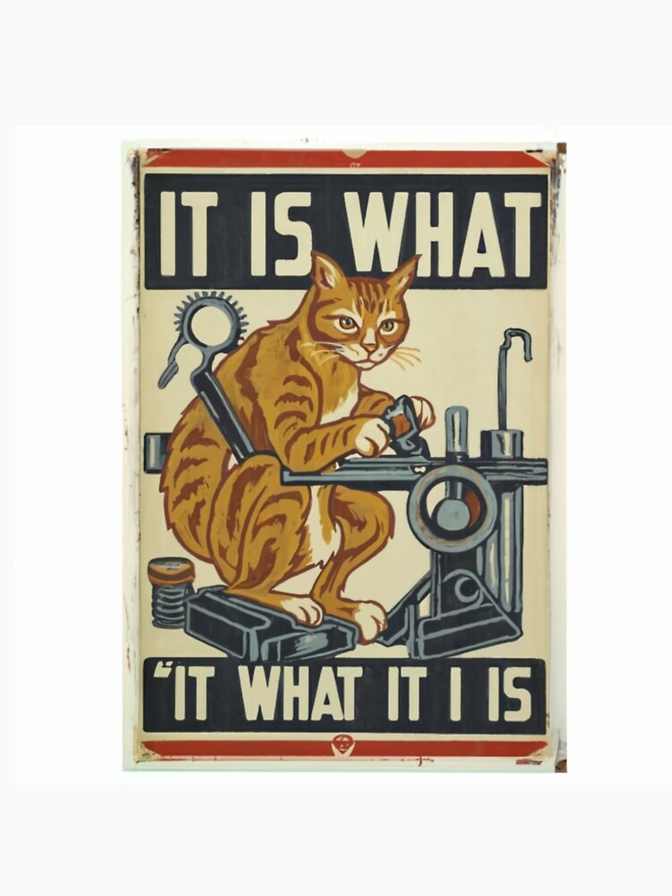 Tired Cat Funny Sticker Art by maypp