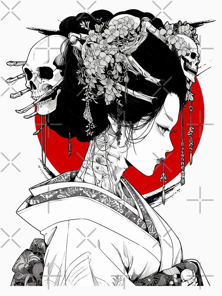 Dark Geisha Cyberpunk Aesthetic by ShurikenStar