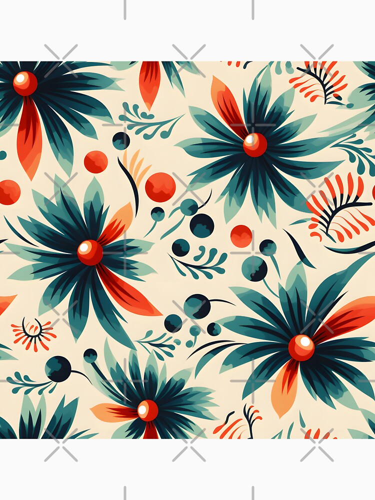 retro color flower patterns by hobakmacha