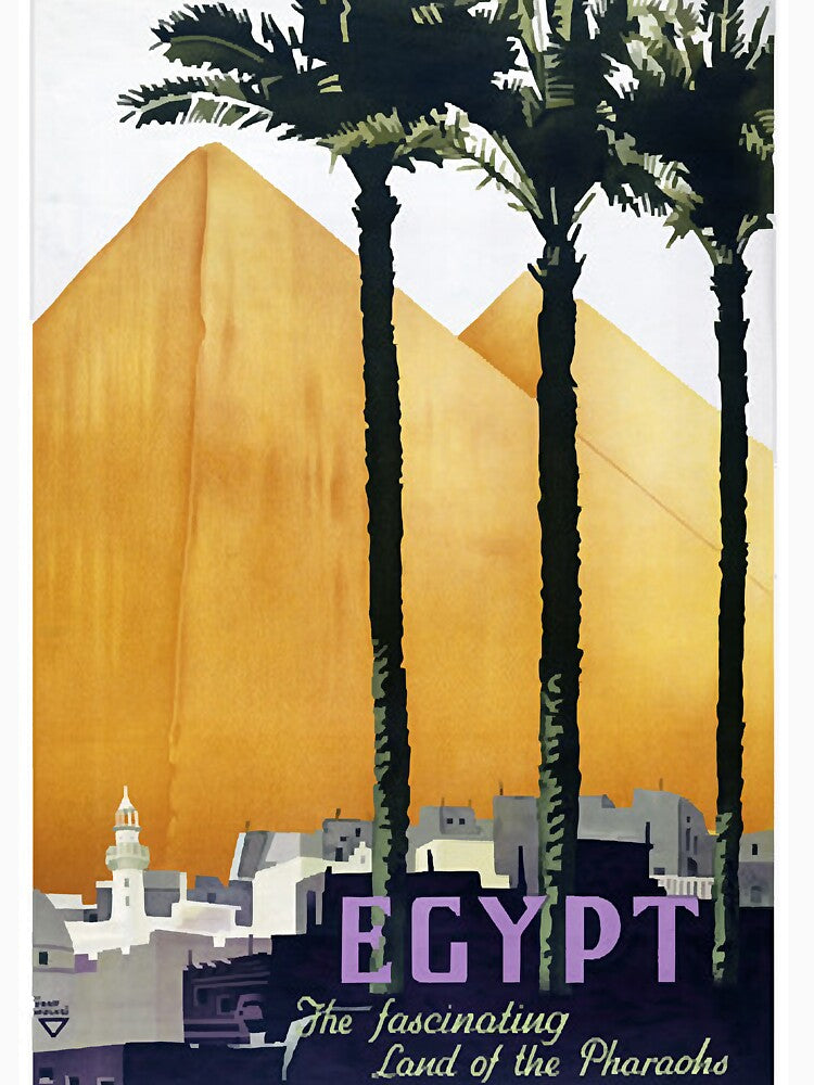 Vintage Travel Poster Egypt The Fascinating Land of the Pharaohs by nyCatron00