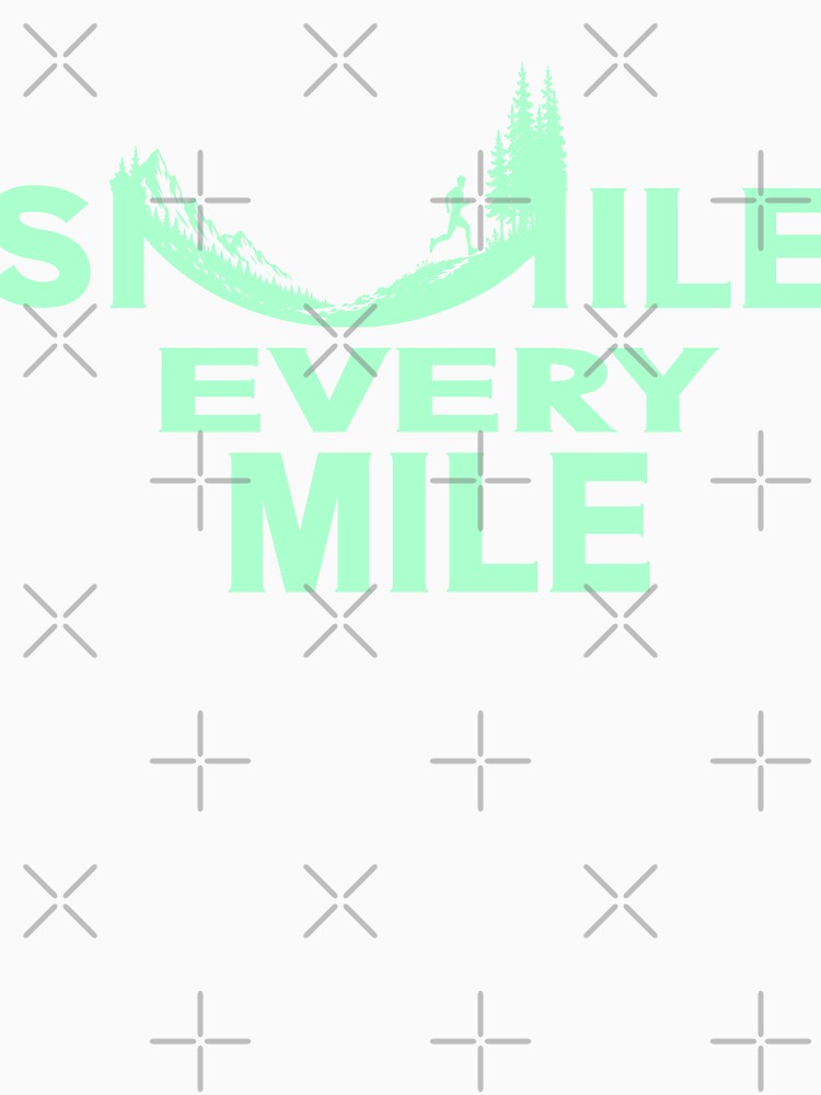 Smile Every Mile Shirt. Funny Running Tshirts. Runner Gifts by Colorfulman