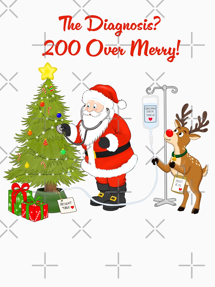 Funny Doctor Santa Christmas Tree Checkup by daphsam