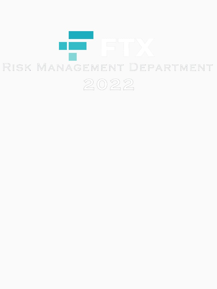 FTX Risk Management Department 2022 White Logo T-Shirt by FTXRM2022