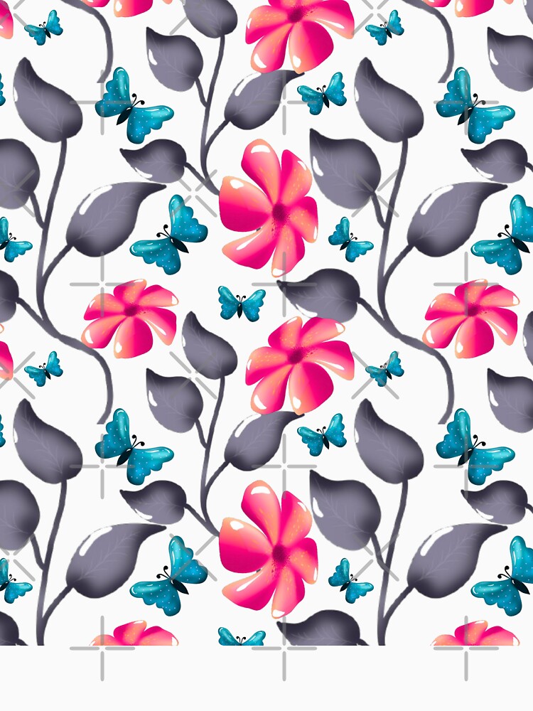 Handmade Floral Seamless Pattern Elegant Botanical Cottagecore Flowers by HopeAndHustle