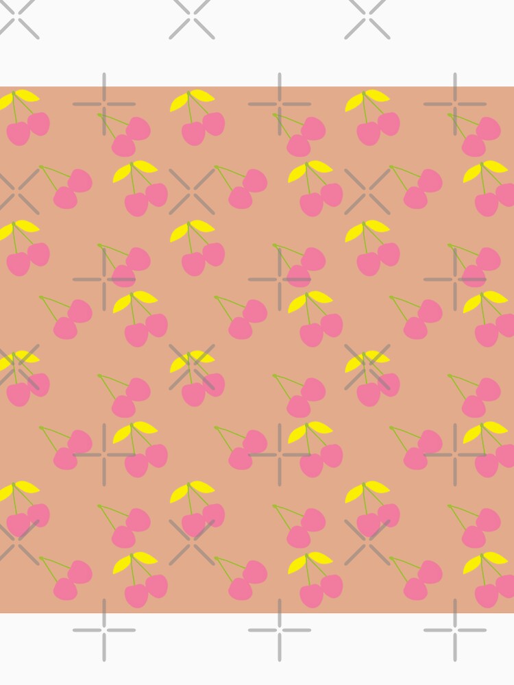 Retro Cherry Pattern _Elegant Beige by Mimi Huang