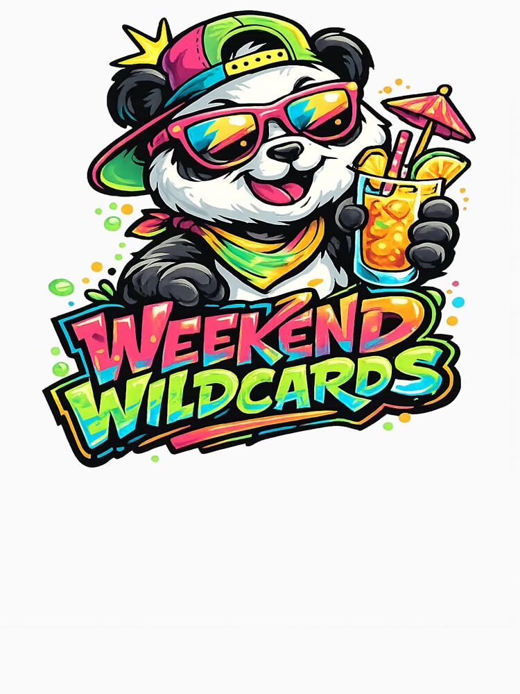 Weekend Wildcards – Retro Summer Panda Party Graphic T-Shirt by D.Shop