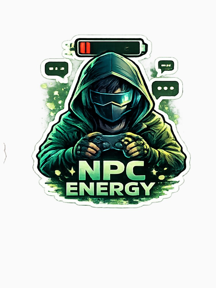 NPC Energy Funny Gamer Meme Gaming Design by Artbysarmina