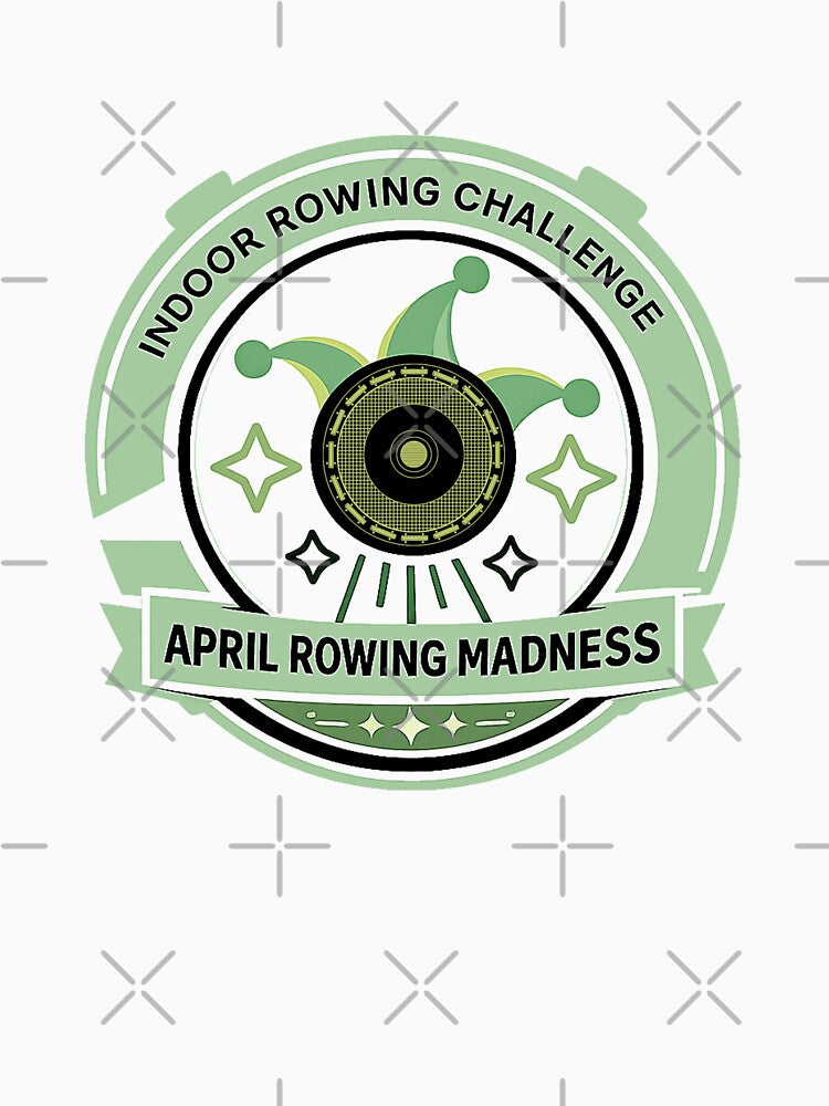 April Indoor Rowing Challenge Badge – Funny Gym Workout Design by Mahmoud Salah
