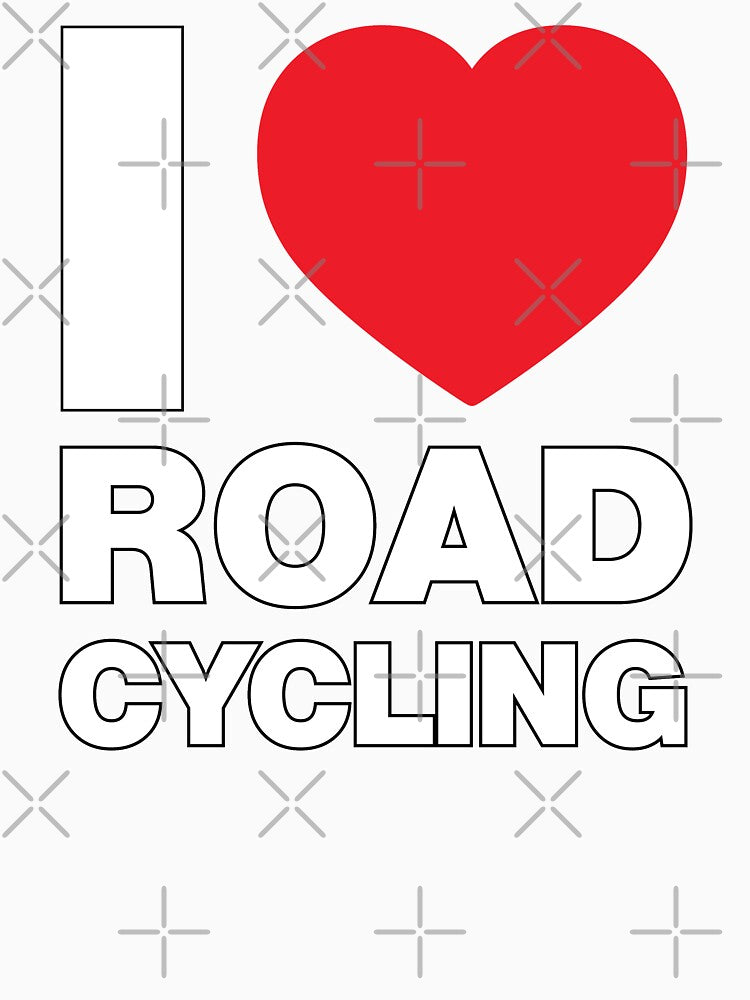 I Love Road Cycling Red Heart by Thestarrysky