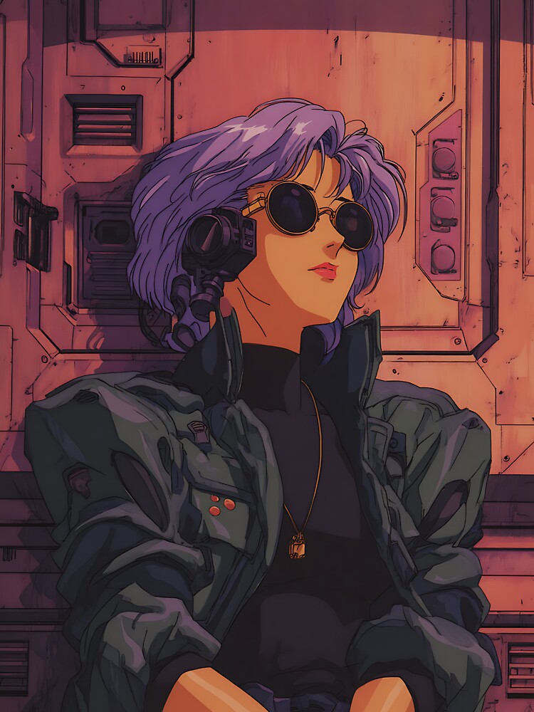 Urban Retro Cyberpunk Anime Art by bapupa