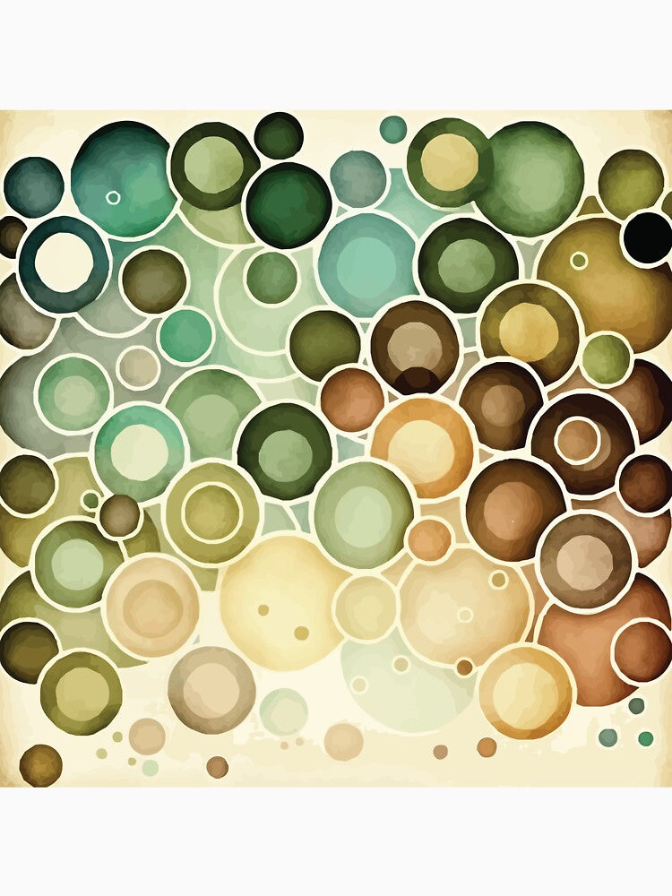 An Earth Tone Circles Watercolor design- Boho Chic Patterns by GVRDesign