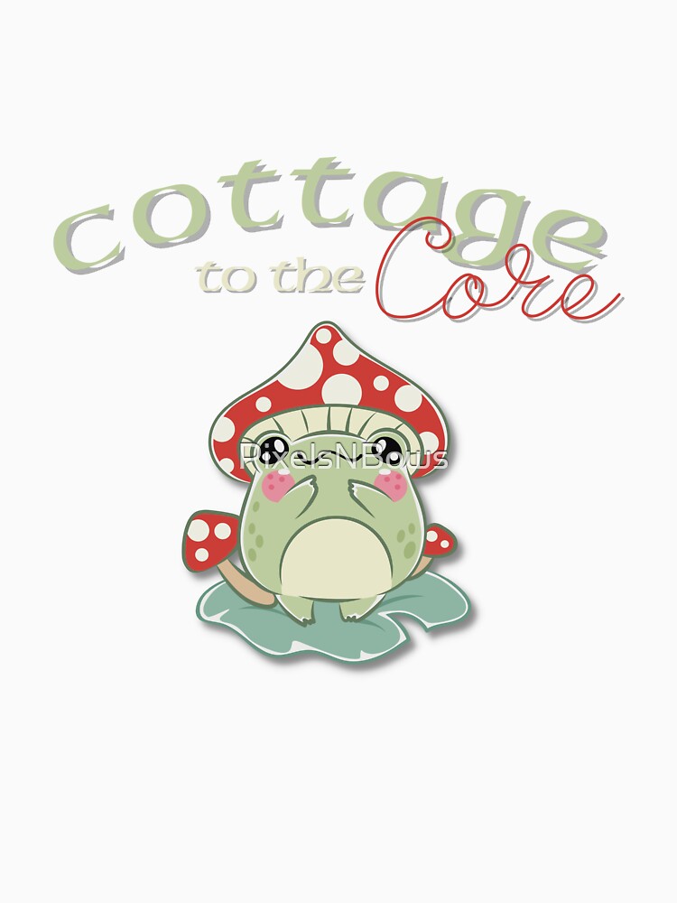 Cottage Core Mushroom Frog by PixelsNBows