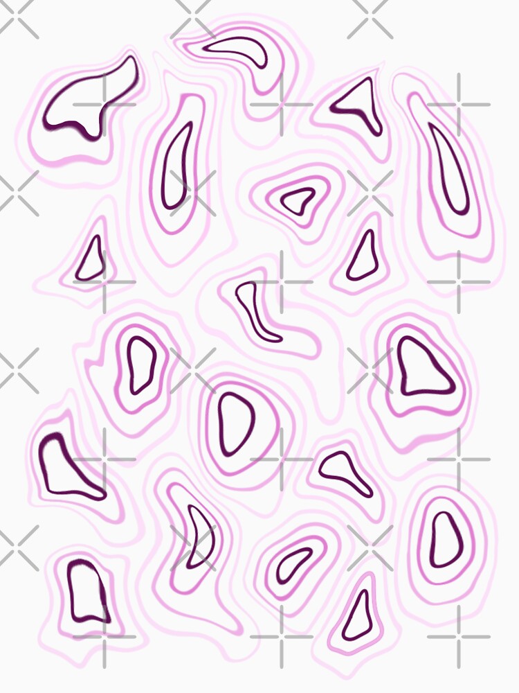 Pink Minimalist Geode Drawing by velvetearth
