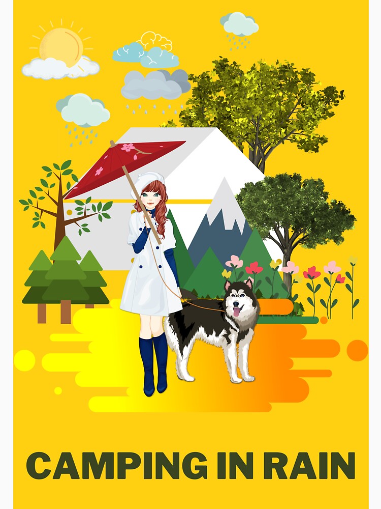Camping in Rain with my dog by vidyaroul