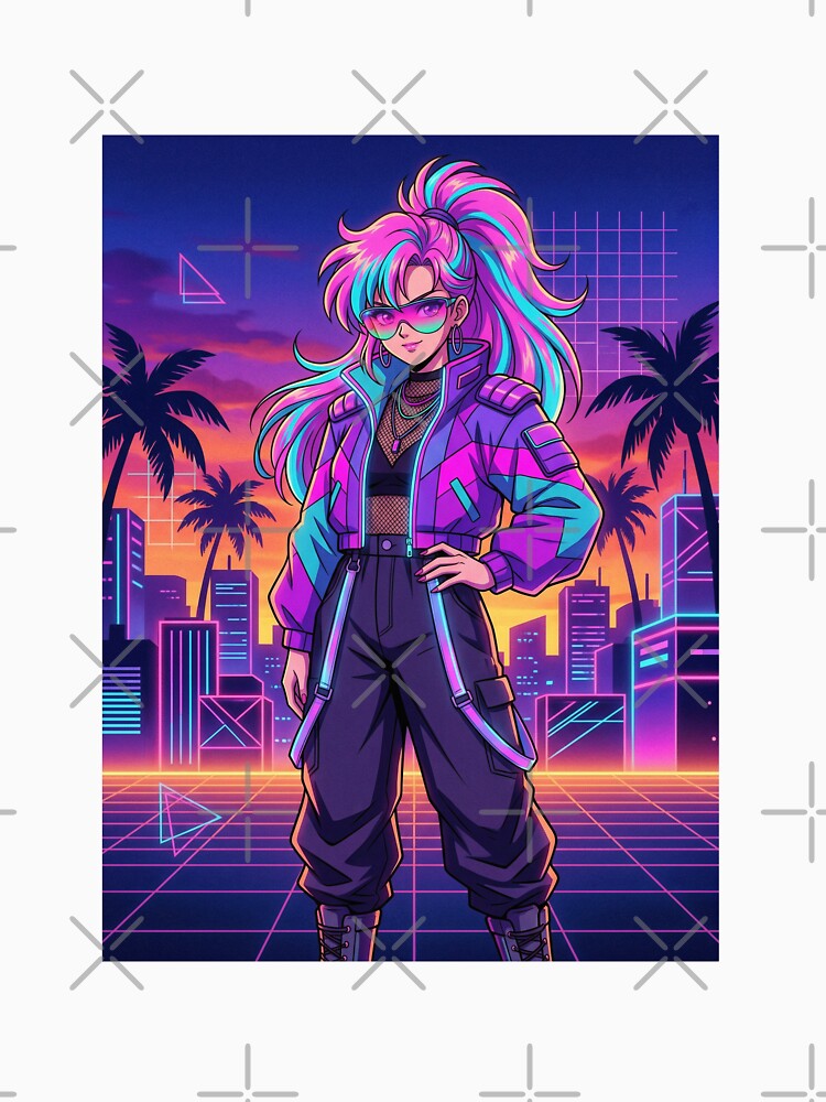 90s Synthwave retro character by Priyan96