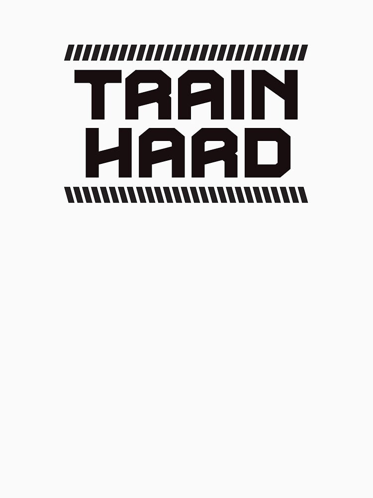 Train Hard Fitness Graphic Design by QuanJewelry
