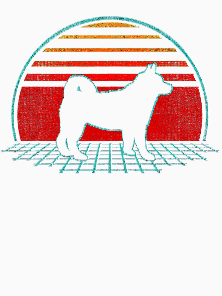 Akita Inu Retro Vintage 80s Style Dog Tee Gift Love by BargerStore