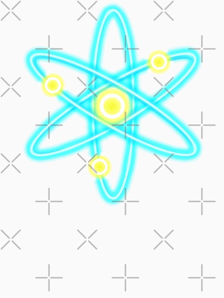 Light Blue Neon Lights Cosmos Atom by Milasneeze