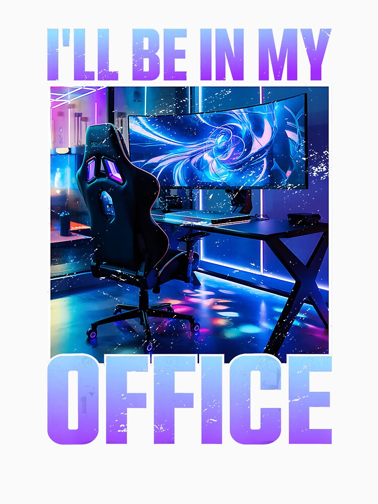 I'll Be In My Office Funny PC Gamer Setup Retro Gaming Joke by FGTV2021